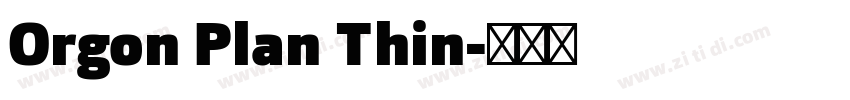 Orgon Plan Thin字体转换